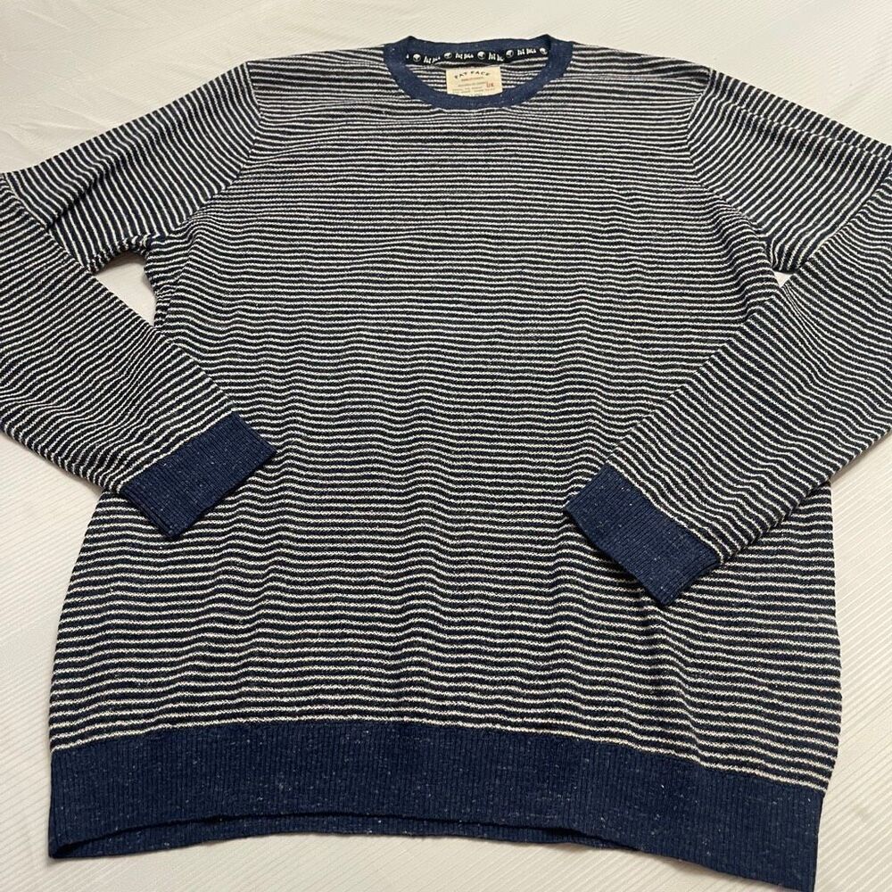 Fat Face Men’s Blue Stripe Crewneck Sweater Size XL